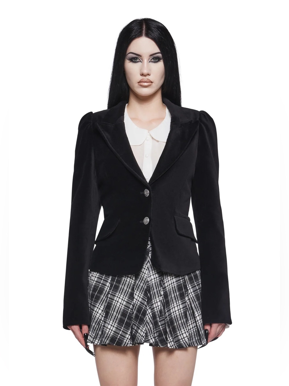 DollsKill Widow Dark Bloodlust Velvet Blazer (size XL), NWT